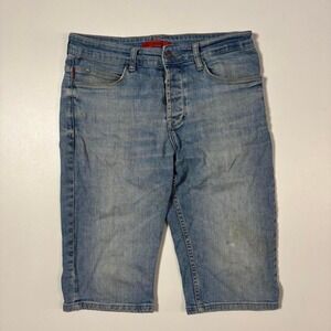 Hugo Boss Light Wash Denim Shorts - Size 30